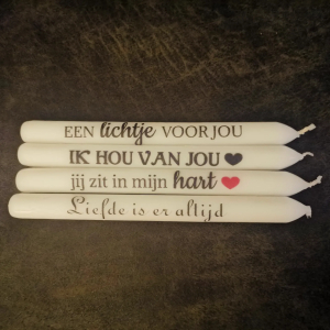 Kaars: 'Ik hou van jou' 